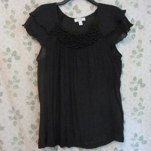 Dress Barn Womens Black Top Size 1X